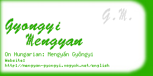 gyongyi mengyan business card